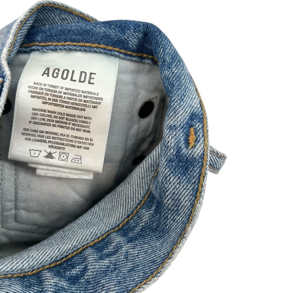 Agolde 90s Mid Rise Loose Jeans Distressed Ripped Wander Denim Size 28 - Picture 11 of 13